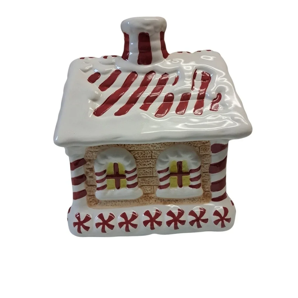 Vntg Boston Warehouse Trading Corp 2007 Gingerbread House Christmas Cookie Jar